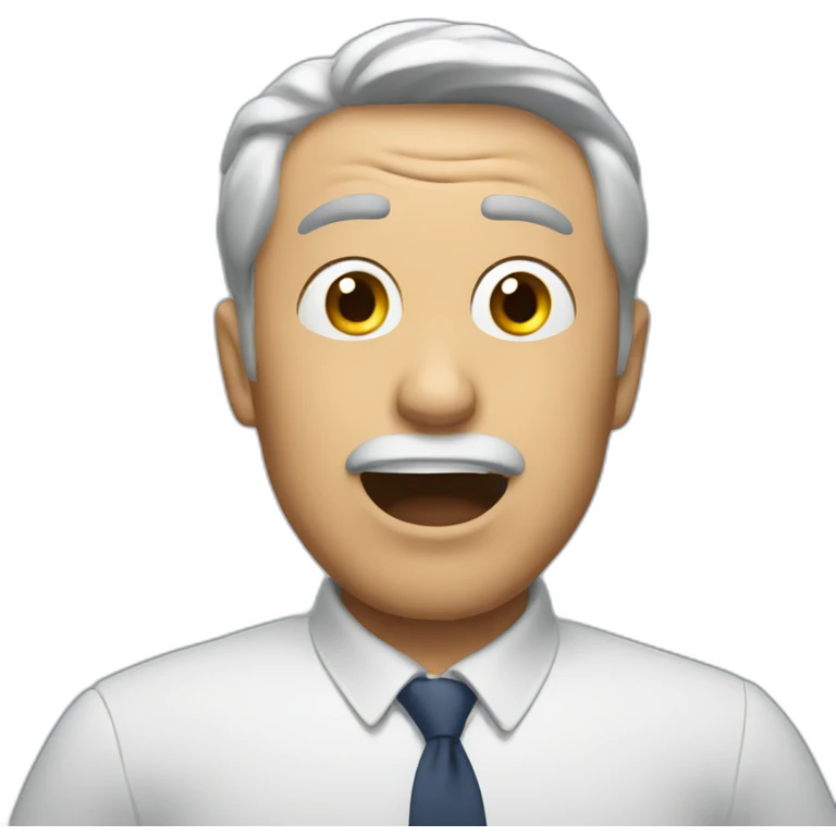 man amazed by the news emoji
