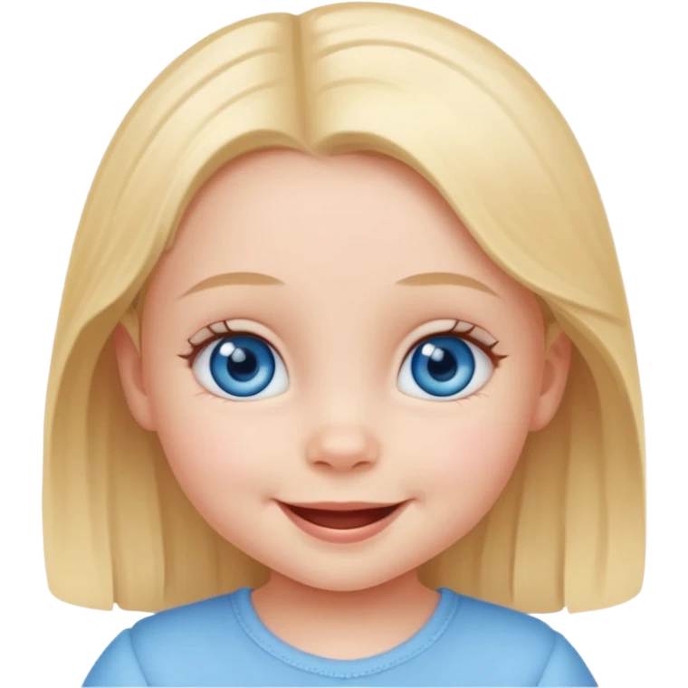 baby girl with blue eyes emoji