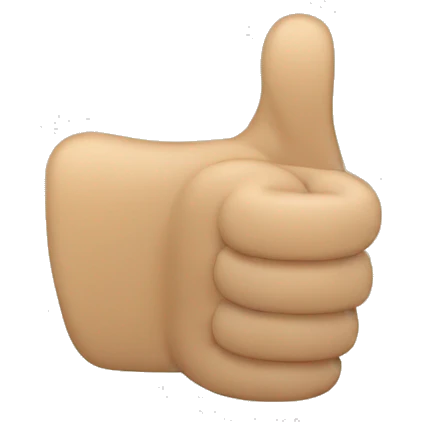 folded thum thumbs up emoji