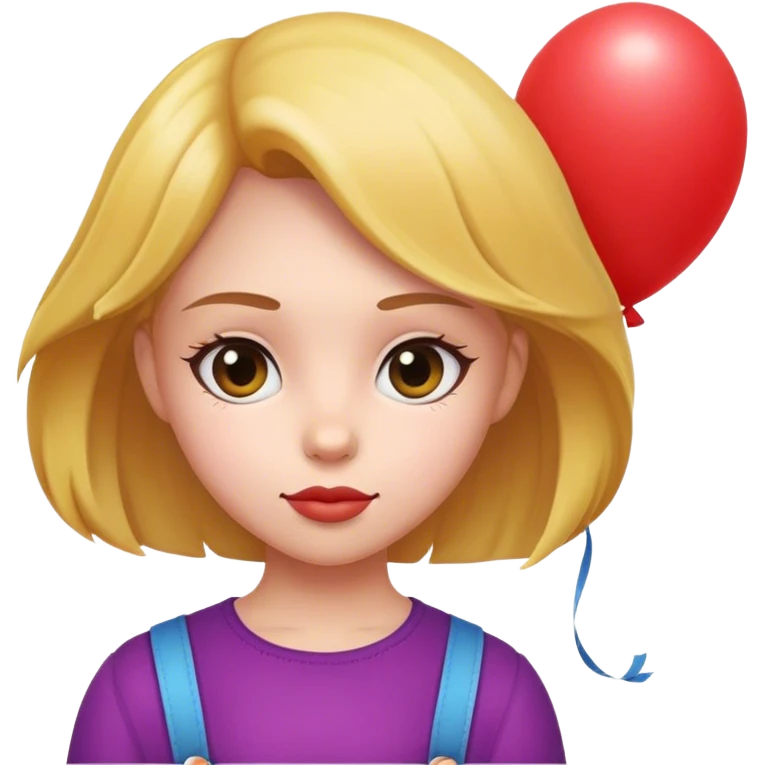 Girl with balloon  emoji