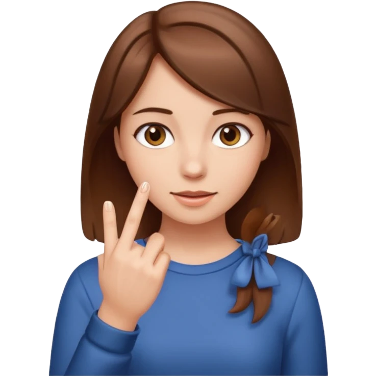 A girl tapping her fingers together emoji