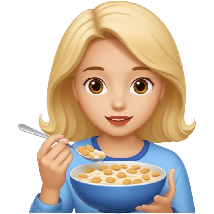 Milky cereal lady emoji