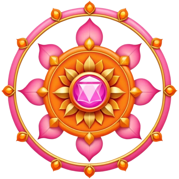 Svadhistara Chakra orange pink gold emoji