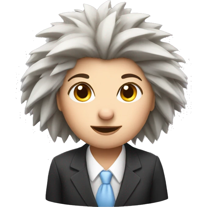 Hedgehog that is a female lawyer emoji