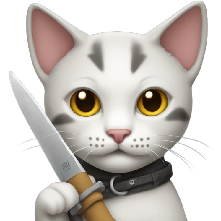 cat with a machete emoji