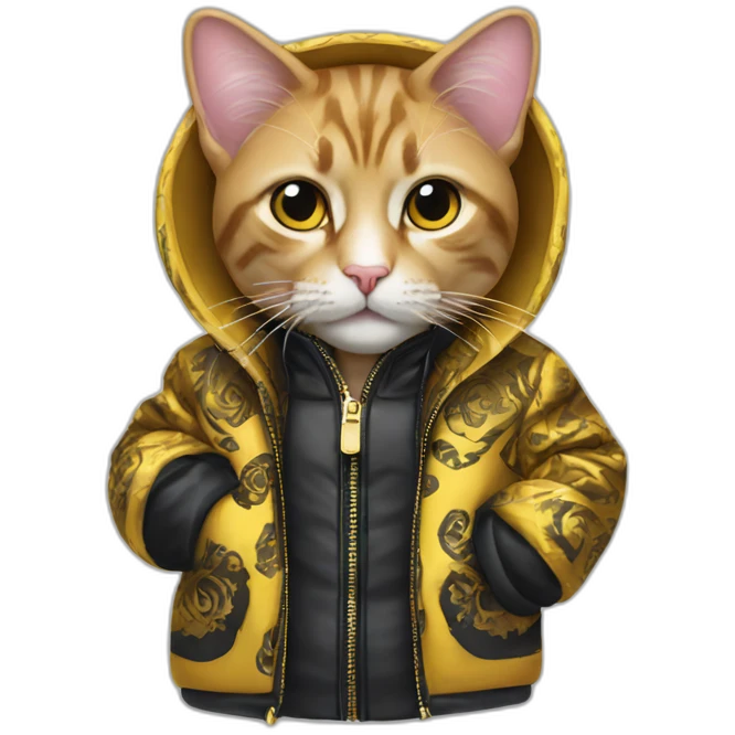 The Cat in the versace coat emoji