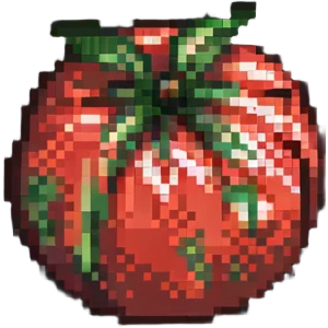tomato in pixel art style emoji