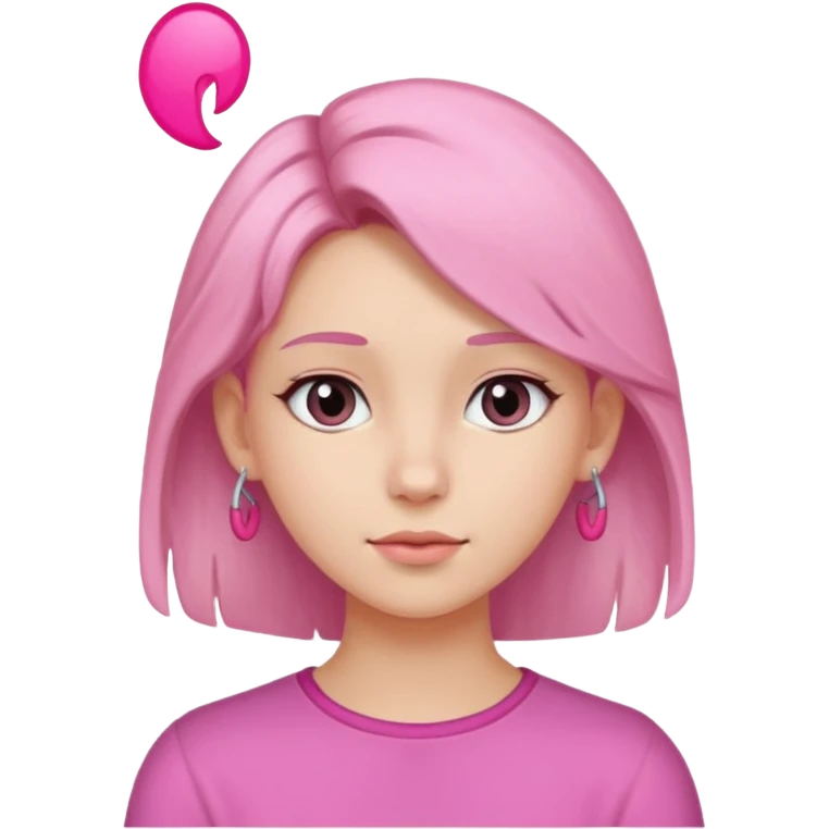 Fait la belle qui met ses cheveux derrière son oreille avec un peut de rose fille  emoji