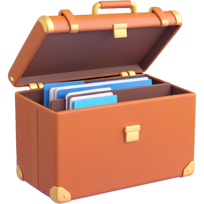 open empty briefcase emoji