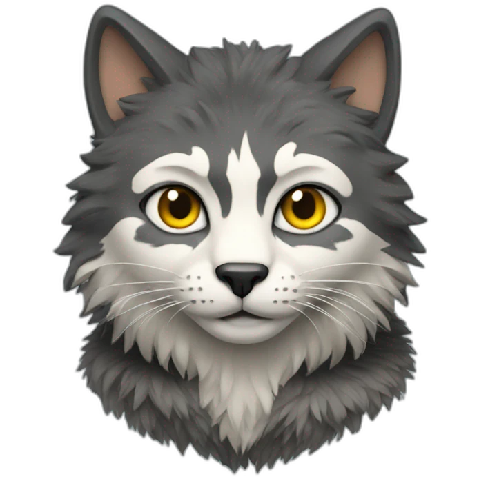 cat wearing wolf skin emoji