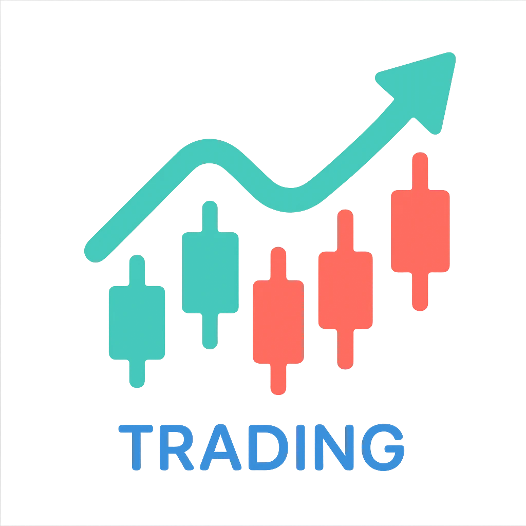 trading icon with candlestick chart elements, clean and modern emoji