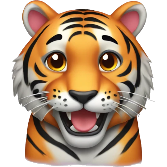 Tiger with a love heart emoji