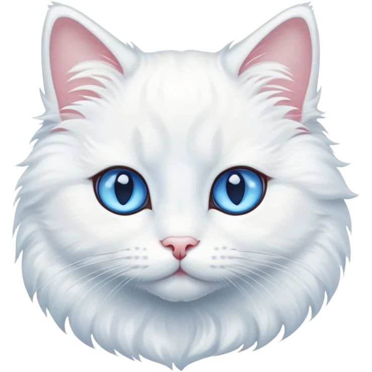 Cute white cat  emoji