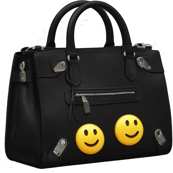 Black balenciaga city bag emoji