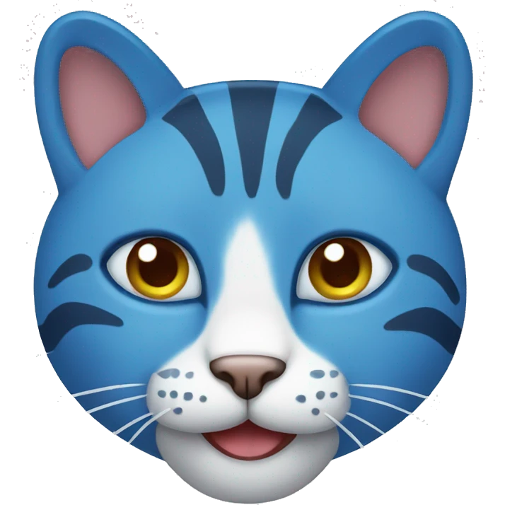 BLUE SMILING CAT  2D emoji