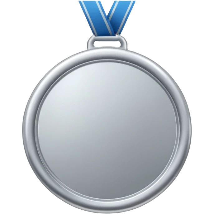 silver medal with no engraved on it emoji