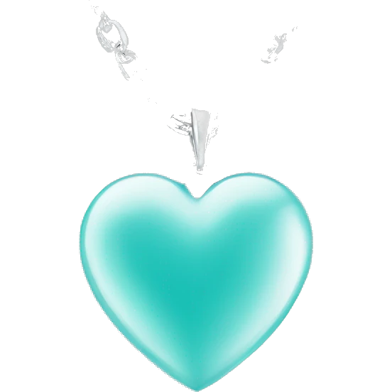 Silver heart with “ Tiffany & Co” text emoji