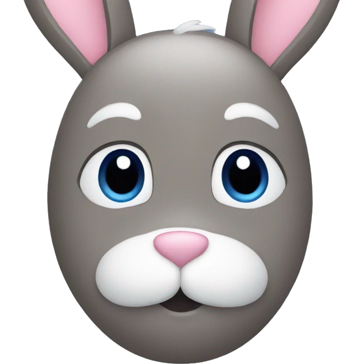 Navy blue Bunny Face emoji