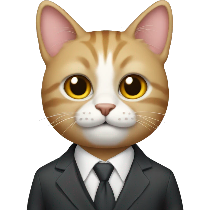 Cat with suit emoji