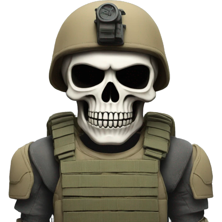 a skull soldier with 777 embroided emoji