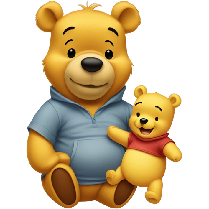 winnie the pooh and his bear plush emoji