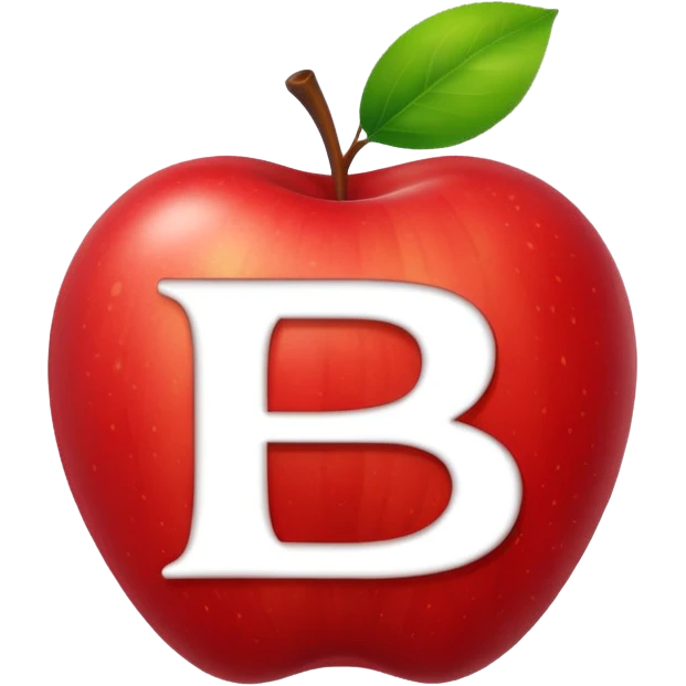 O like apple inside letter B emoji