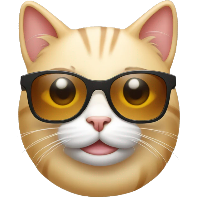 cute cat with sunglasses emoji
