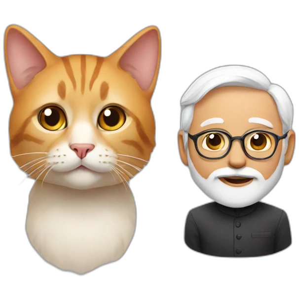 Cat and modi  emoji