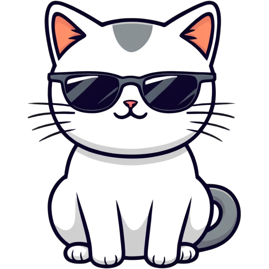 Cat with sunglasses emoji