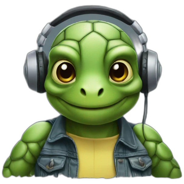 Dj turtle  emoji