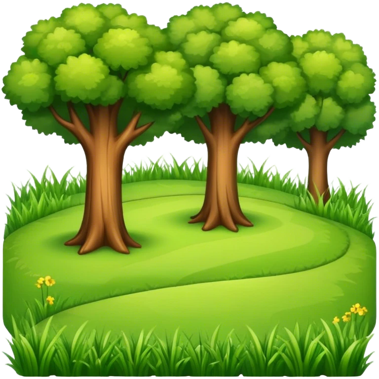 Plot of land with threes emoji
