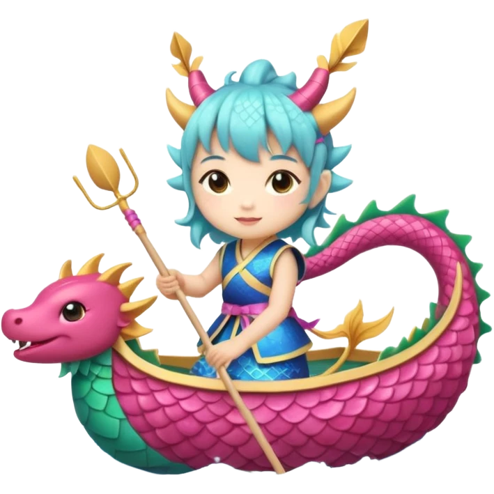 a-chibi-girl-dressed-as-a-dragon-boat-drummer,-holding-soft-pastel-drumsticks,-standing-in-a-fluffy-dragon-boat,-colorful-festival-ribbons-flying,-sparkles-and-cute-mini-fish-swimming-below,-soft emoji