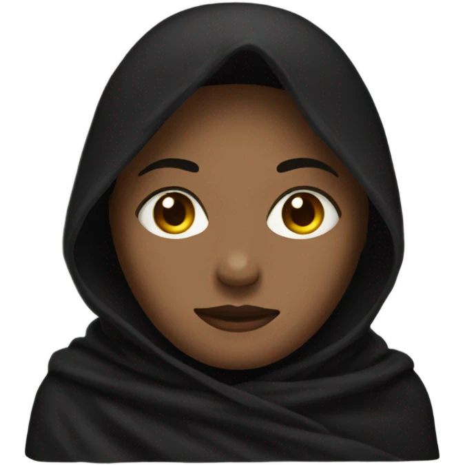 woman in black blanket  emoji