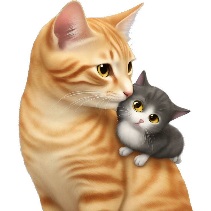 cat kissing chick emoji