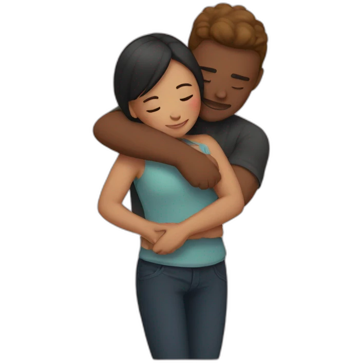 Couple hugging each other emoji