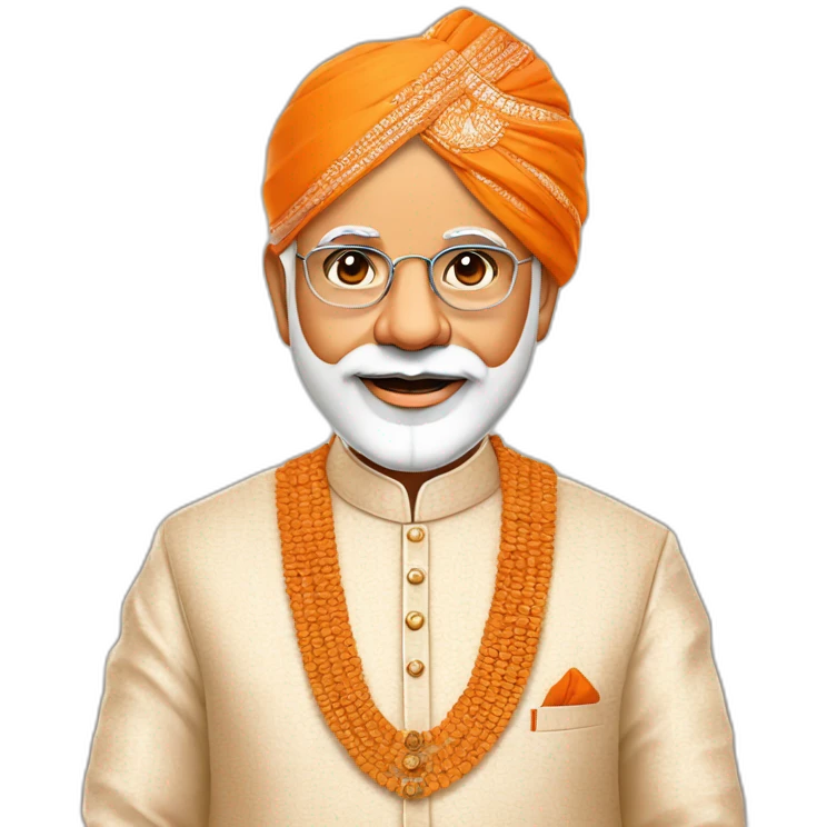 Narendra modi in Indian ethnic wear emoji