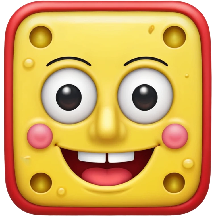 I want SpongeBob in red only  emoji