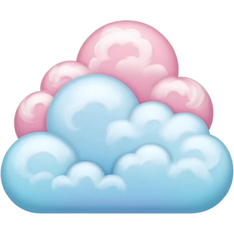 Clouds pastel colored like cotton candy emoji