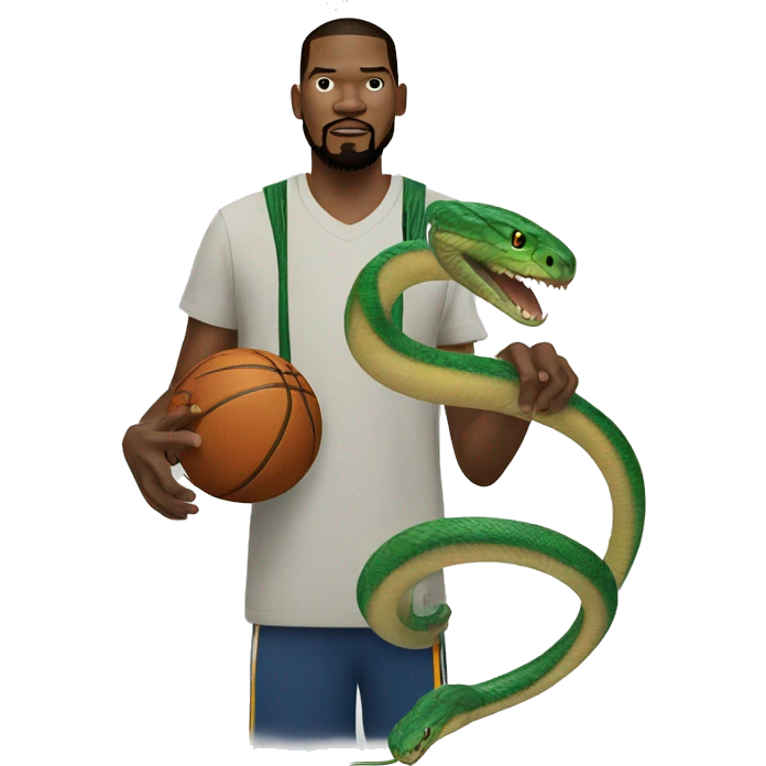kevin durant with a snake emoji