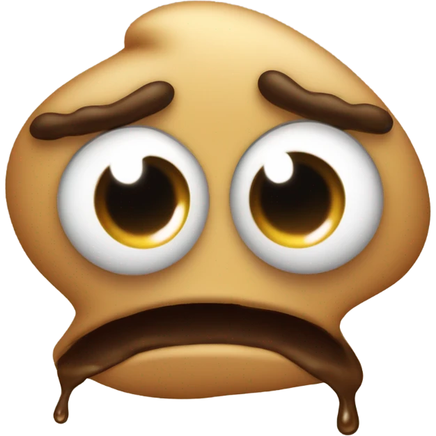 Sad poop emoji