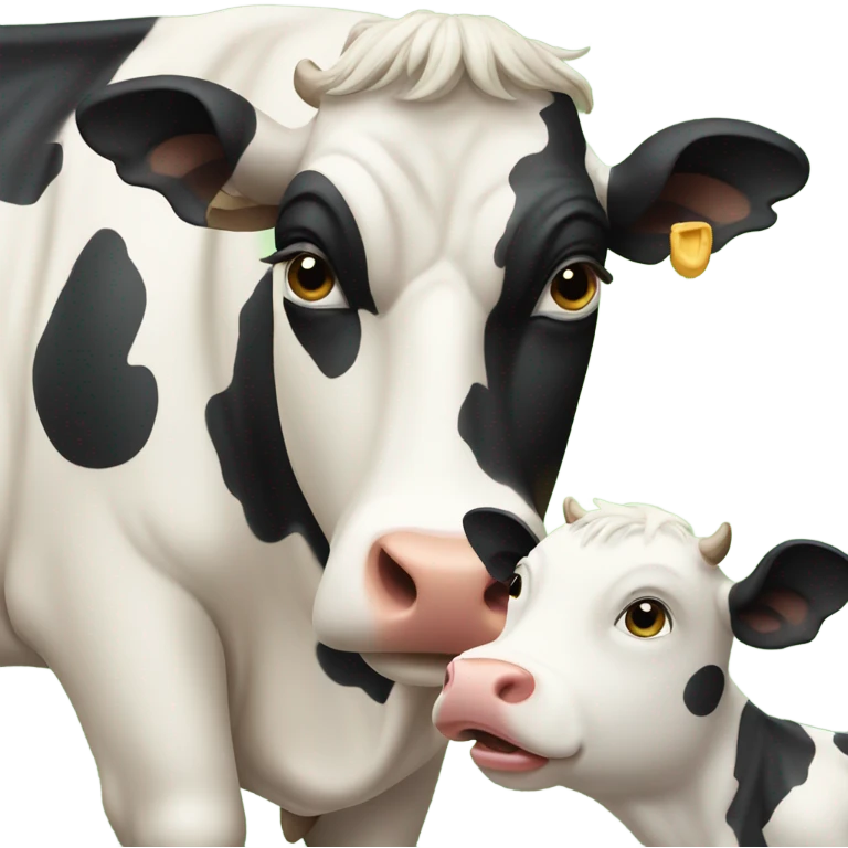Breastfeeding cow emoji