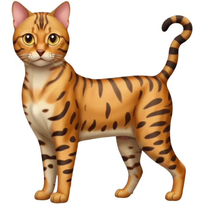 full body of bengal cat, front view emoji