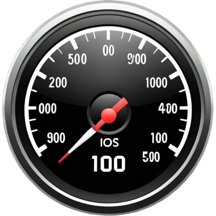 half of simple design speedometer icon for site navigation emoji
