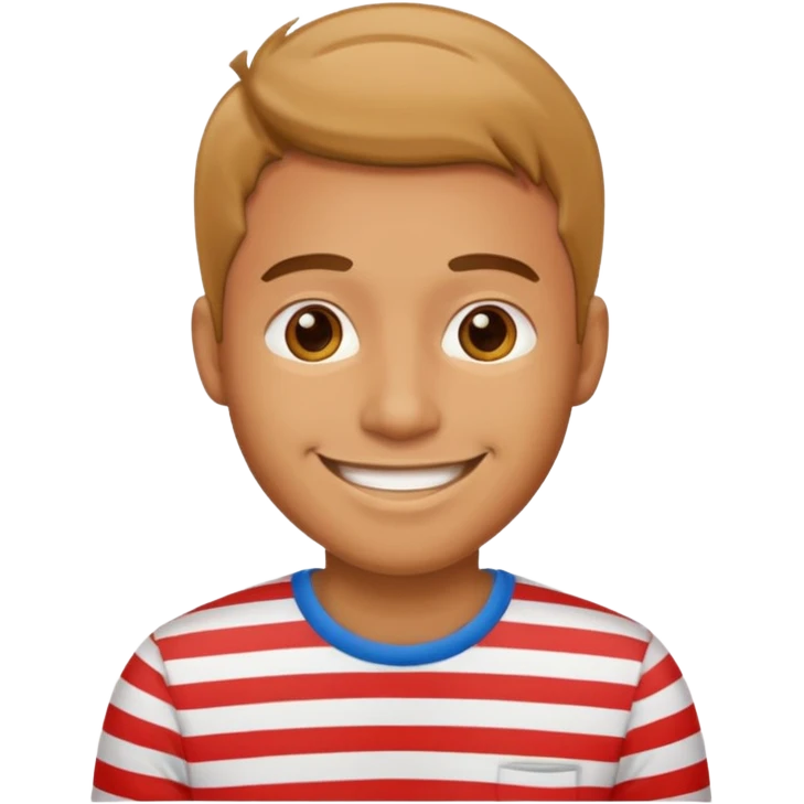 stripped shirt wearing man emoji