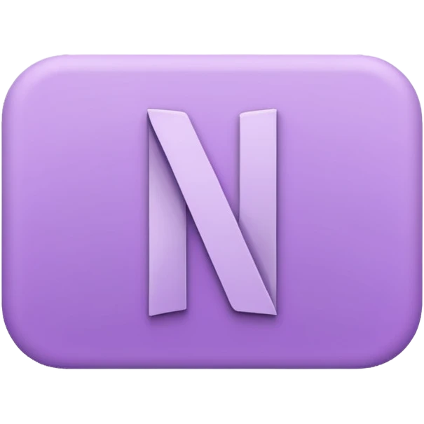 Netflix aesthetic "N" logo in pastel purple emoji