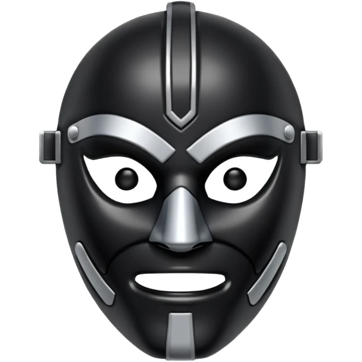 Masque noir de gardien de hockey emoji
