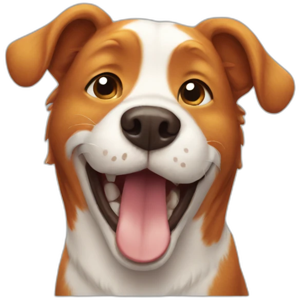 ginger happy dog emoji