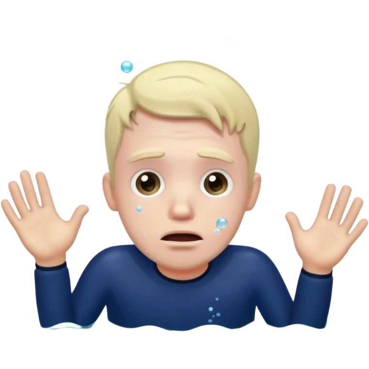 bruntte Man drowning emoji