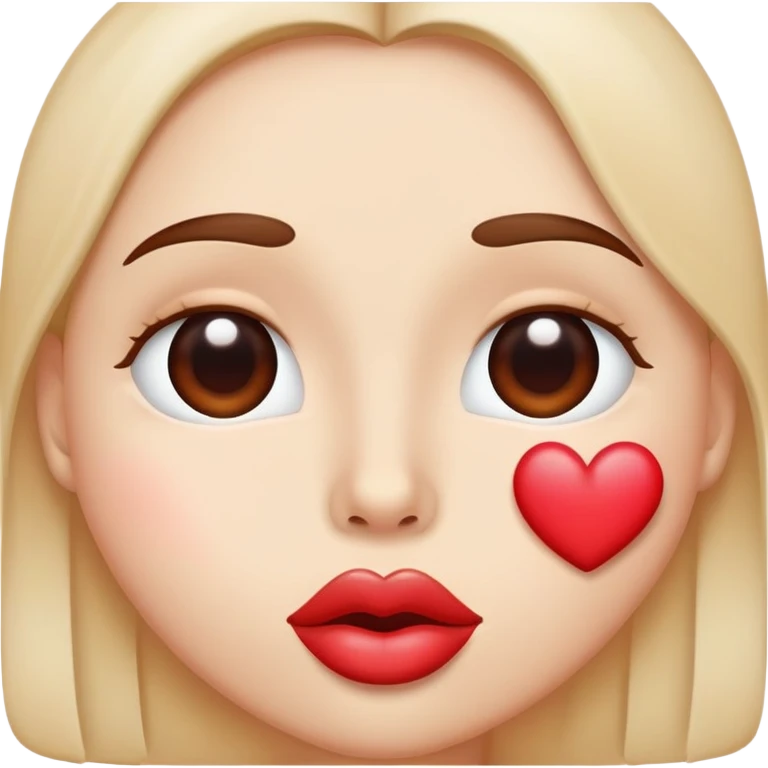 Kiss face emoji with heart eyes emoji