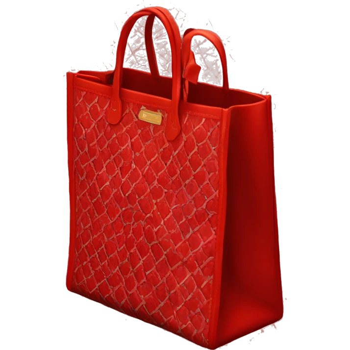 Goyard red tote bag emoji